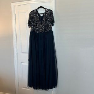 Lovedrobe Navy Evening Gown - 18